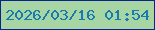 文字の大きさ：1、枠の色：07258b、背景の色：a7d5a4、文字の色：167bb0 無料ブログパーツのブログ時計