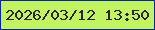 文字の大きさ：2、枠の色：07279c、背景の色：c2f462、文字の色：2c243c 無料ブログパーツのブログ時計