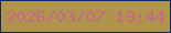 文字の大きさ：1、枠の色：072968、背景の色：b0944c、文字の色：c6668b 無料ブログパーツのブログ時計