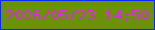 文字の大きさ：5、枠の色：072bf2、背景の色：699207、文字の色：de28e0 無料ブログパーツのブログ時計