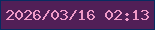 文字の大きさ：4、枠の色：072c61、背景の色：511f57、文字の色：f099c8 無料ブログパーツのブログ時計
