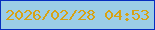文字の大きさ：3、枠の色：072dbf、背景の色：9ccde6、文字の色：d7a212 無料ブログパーツのブログ時計