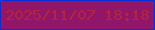 文字の大きさ：4、枠の色：072fd8、背景の色：911569、文字の色：b3253e 無料ブログパーツのブログ時計