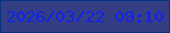 文字の大きさ：3、枠の色：073380、背景の色：353e83、文字の色：0e22ec 無料ブログパーツのブログ時計