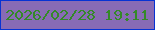文字の大きさ：4、枠の色：0733d3、背景の色：886bb5、文字の色：348928 無料ブログパーツのブログ時計