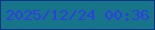 文字の大きさ：3、枠の色：07348a、背景の色：167588、文字の色：2f3de9 無料ブログパーツのブログ時計