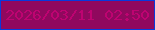 文字の大きさ：4、枠の色：0739dc、背景の色：90085e、文字の色：be0371 無料ブログパーツのブログ時計