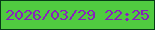 文字の大きさ：4、枠の色：073c16、背景の色：50cb40、文字の色：891fbd 無料ブログパーツのブログ時計