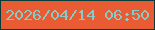 文字の大きさ：2、枠の色：073c38、背景の色：e95b32、文字の色：89cac7 無料ブログパーツのブログ時計