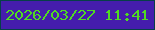 文字の大きさ：5、枠の色：073f49、背景の色：451dad、文字の色：50db22 無料ブログパーツのブログ時計