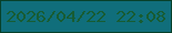文字の大きさ：4、枠の色：074029、背景の色：106e7b、文字の色：175c33 無料ブログパーツのブログ時計