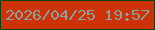 文字の大きさ：1、枠の色：074211、背景の色：cd3209、文字の色：8da19c 無料ブログパーツのブログ時計