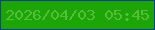 文字の大きさ：5、枠の色：07428f、背景の色：1da507、文字の色：54bf3b 無料ブログパーツのブログ時計