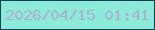 文字の大きさ：3、枠の色：074354、背景の色：8bead8、文字の色：a9b0d0 無料ブログパーツのブログ時計
