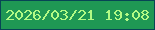 文字の大きさ：1、枠の色：074555、背景の色：1f9854、文字の色：b2fa85 無料ブログパーツのブログ時計
