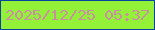 文字の大きさ：1、枠の色：07469e、背景の色：93f238、文字の色：ca8fa2 無料ブログパーツのブログ時計