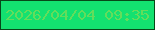 文字の大きさ：3、枠の色：074719、背景の色：13e170、文字の色：63dd5b 無料ブログパーツのブログ時計