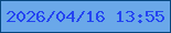 文字の大きさ：3、枠の色：07477f、背景の色：6aa8e9、文字の色：2444f1 無料ブログパーツのブログ時計