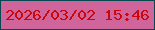 文字の大きさ：5、枠の色：074850、背景の色：d0659c、文字の色：c9080d 無料ブログパーツのブログ時計