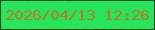 文字の大きさ：5、枠の色：07492a、背景の色：27e55a、文字の色：b37e2b 無料ブログパーツのブログ時計