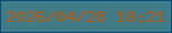 文字の大きさ：4、枠の色：074e7b、背景の色：407c87、文字の色：b75a11 無料ブログパーツのブログ時計