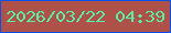 文字の大きさ：5、枠の色：0751e9、背景の色：ae5149、文字の色：5aeda5 無料ブログパーツのブログ時計