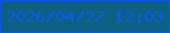 文字の大きさ：1、枠の色：0755fb、背景の色：0d6080、文字の色：065dfa 無料ブログパーツのブログ時計