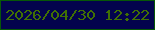 文字の大きさ：2、枠の色：075707、背景の色：03034d、文字の色：417003 無料ブログパーツのブログ時計