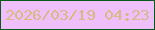 文字の大きさ：4、枠の色：075a1c、背景の色：eebffb、文字の色：d5bb82 無料ブログパーツのブログ時計