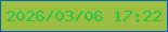 文字の大きさ：5、枠の色：0762be、背景の色：9cbe41、文字の色：2ec34a 無料ブログパーツのブログ時計