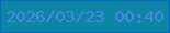 文字の大きさ：1、枠の色：0767c9、背景の色：0d85a5、文字の色：4c86e9 無料ブログパーツのブログ時計