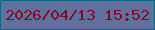 文字の大きさ：5、枠の色：076987、背景の色：5f719d、文字の色：860624 無料ブログパーツのブログ時計