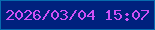 文字の大きさ：3、枠の色：076bae、背景の色：00217e、文字の色：cf51f6 無料ブログパーツのブログ時計