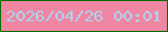 文字の大きさ：3、枠の色：076e04、背景の色：f086a2、文字の色：acd3ee 無料ブログパーツのブログ時計