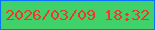 文字の大きさ：3、枠の色：0772fb、背景の色：40d16b、文字の色：ed382c 無料ブログパーツのブログ時計