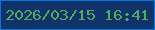 文字の大きさ：3、枠の色：0774e2、背景の色：10346a、文字の色：54a963 無料ブログパーツのブログ時計