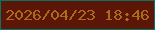 文字の大きさ：5、枠の色：077563、背景の色：5c1607、文字の色：ad6b19 無料ブログパーツのブログ時計