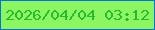 文字の大きさ：1、枠の色：0775d7、背景の色：8bf661、文字の色：29b92e 無料ブログパーツのブログ時計