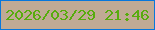 文字の大きさ：1、枠の色：0777dc、背景の色：c0aa95、文字の色：57ac0d 無料ブログパーツのブログ時計