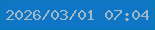 文字の大きさ：3、枠の色：0778b8、背景の色：0e76c5、文字の色：a2b8c5 無料ブログパーツのブログ時計