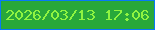 文字の大きさ：4、枠の色：0779f8、背景の色：28a83a、文字の色：8ff441 無料ブログパーツのブログ時計