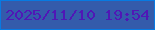 文字の大きさ：2、枠の色：077ae2、背景の色：345bab、文字の色：5017b6 無料ブログパーツのブログ時計