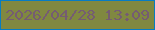 文字の大きさ：2、枠の色：077cc2、背景の色：808840、文字の色：755c72 無料ブログパーツのブログ時計