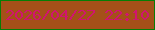 文字の大きさ：4、枠の色：077d05、背景の色：a55019、文字の色：d11470 無料ブログパーツのブログ時計