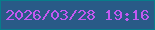 文字の大きさ：2、枠の色：077d8b、背景の色：295a87、文字の色：c359f1 無料ブログパーツのブログ時計