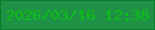 文字の大きさ：2、枠の色：077e2a、背景の色：219047、文字の色：0ac315 無料ブログパーツのブログ時計