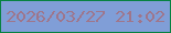 文字の大きさ：2、枠の色：078242、背景の色：809ed7、文字の色：9e768c 無料ブログパーツのブログ時計