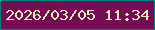 文字の大きさ：4、枠の色：07827f、背景の色：750b52、文字の色：e8ecb9 無料ブログパーツのブログ時計