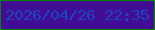 文字の大きさ：1、枠の色：078300、背景の色：410d94、文字の色：1e43be 無料ブログパーツのブログ時計