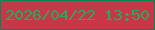 文字の大きさ：1、枠の色：078356、背景の色：c53847、文字の色：2ba85a 無料ブログパーツのブログ時計